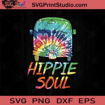 Colorful Hippie Van Peace Symbol SVG, Hippie Soul SVG, Hippie SVG EPS ...