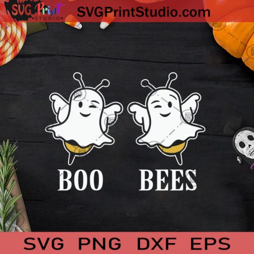 Couple Bees Hallween Boo Costume SVG, Bees Boo Halloween SVG, Couple Bees SVG, Boo Bees SVG