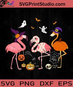 Flamingo Halloween SVG, Flamingo SVG, Halloween SVG EPS DXF PNG Cricut File Instant Download