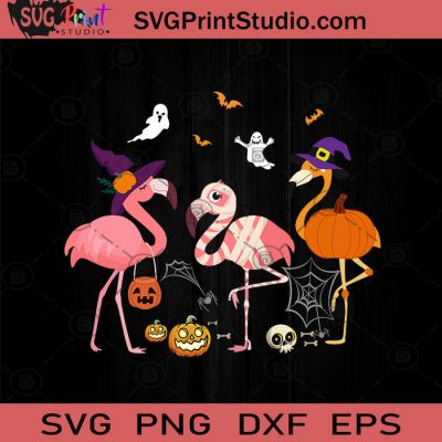 Flamingo Halloween SVG, Flamingo SVG, Halloween SVG EPS DXF PNG Cricut ...