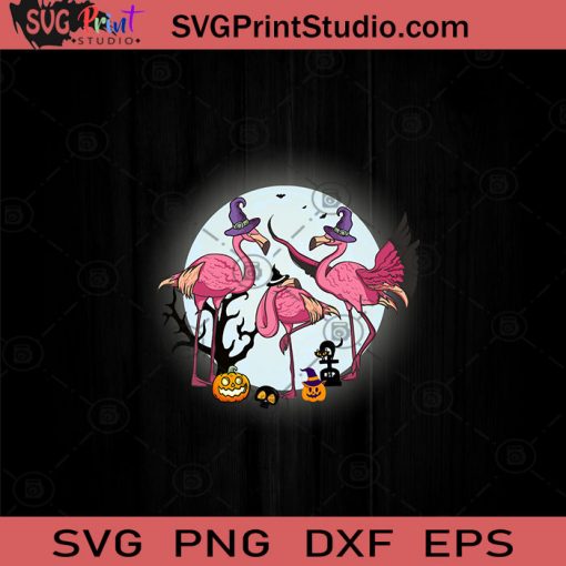 Flamingo Halloween SVG, Flamingo SVG, Halloween SVG EPS DXF PNG Cricut File Instant Download