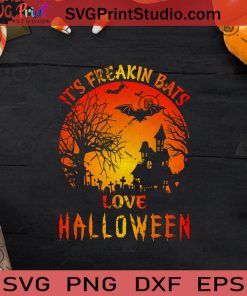 It's Freakin Bats Love Halloween SVG, Bats SVG, Happy Halloween SVG EPS DXF PNG Cricut File Instant Download
