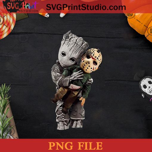 Groot And Jason PNG, I Am Groot PNG, Jason Voorhees PNG, Happy Halloween PNG Instant Download