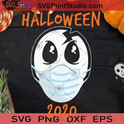 Halloween 2020 Cute Skull Face Mask SVG, Skull Halloween SVG, Cute Skull Face Mask SVG
