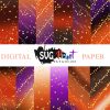 Halloween Ombre Glitter Digital Paper Download – Instant Download