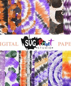 Halloween Tie Dye Digital Papers Download – Instant Download