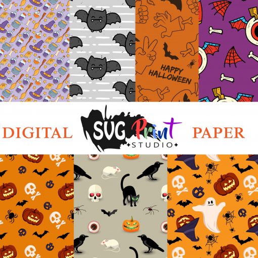 Halloween Paper Bundle Digital Paper Download – Instant Download