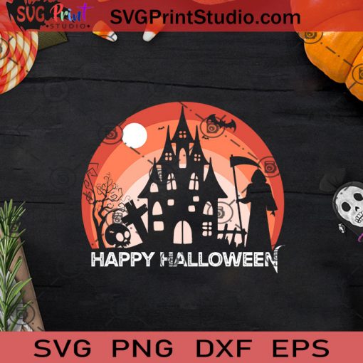 Happy Halloween Scary SVG, Halloween Horror SVG, Halloween SVG EPS DXF PNG Cricut File Instant Download