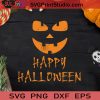 Happy Halloween Pumpkin Face Orange SVG, Orange Pumpkin Face SVG, Halloween Pumpkin SVG