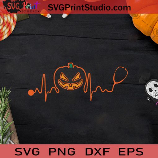 Heartbeat Halloween I Love Halloween SVG, Funny Halloween Heartbeat SVG, Heartbeat Halloween SVG