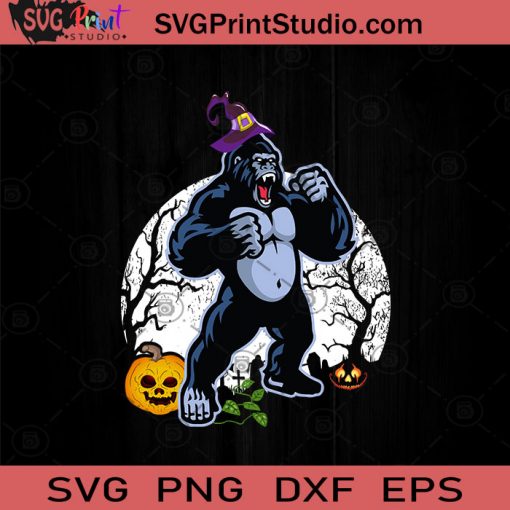 King Kong Witch Halloween SVG, Witch SVG, Happy Halloween SVG EPS DXF PNG Cricut File Instant Download