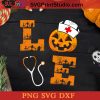 Love Halloween Nurse Pumpkin SVG, Halloween Pumpkin SVG, Happy Halloween SVG DXF PNG Cricut File Instant Download