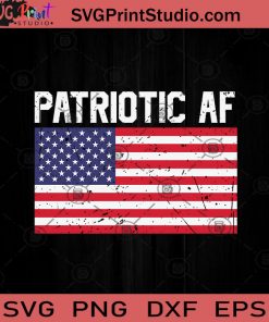 Patriotic America Flag 4th of July SVG PNG EPS DXF Silhouette Cut Files