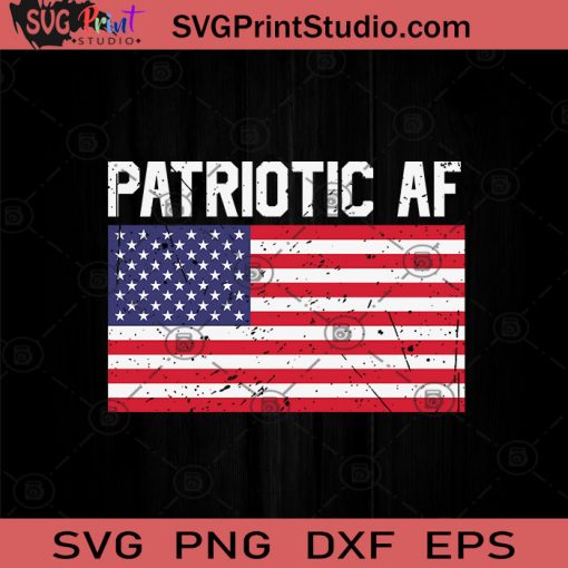 Patriotic America Flag 4th of July SVG PNG EPS DXF Silhouette Cut Files