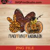 Peace Love Halloween PNG, Halloween Horror PNG, Happy Halloween PNG Instant Download
