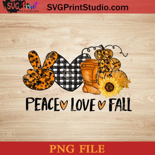 Peace Love Fall PNG, Halloween Horror PNG, Happy Halloween PNG Instant Download