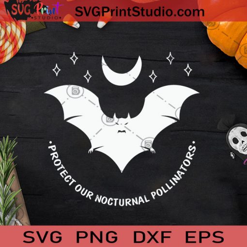 Protect Our Nocturnal Pollinators Bat SVG, Bat Halloween Costume SVG, Halloween Bats SVG