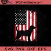 Redbone Coonhound 4th of July SVG PNG EPS DXF Silhouette Cut Files