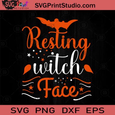 Resting Witch Face SVG, Witch SVG, Happy Halloween SVG EPS DXF PNG ...