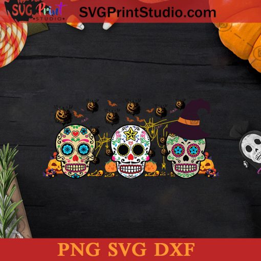 Skull Halloween Hippie SVG, Skull SVG, Happy Halloween SVG DXF PNG Cricut File Instant Download