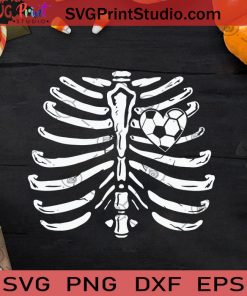 Soccer At Heart Skeleton Ribs Halloween SVG, Halloween Skeleton SVG, Bones Halloween SVG, Soccer At Heart SVG