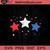 Stars Red White Blue 4th of July SVG PNG EPS DXF Silhouette Cut Files
