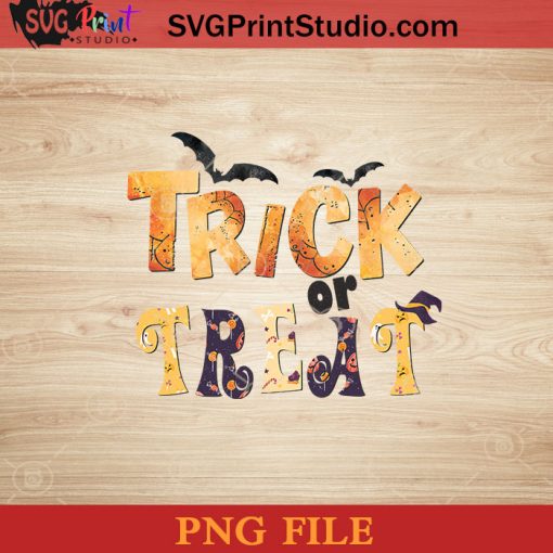 Trick Or Treat Halloween PNG, Trick Or Treat PNG, Happy Halloween PNG Instant Download