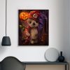 Cute Dog Halloween Wall Art, Halloween Decoration, Halloween Art Print Digital Download