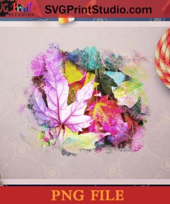 Leaves In Color PNG, Fall PNG, Leaves PNG Instant Download