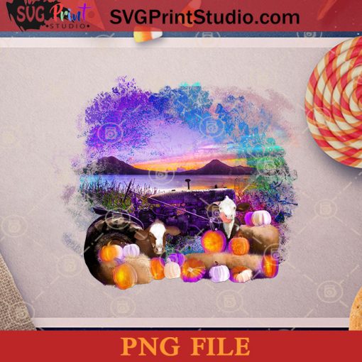 Purple Farm Lake PNG, Fall PNG, Lake PNG Instant Download