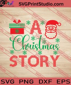 A Christmas Story Santa SVG PNG EPS DXF Silhouette Cut Files