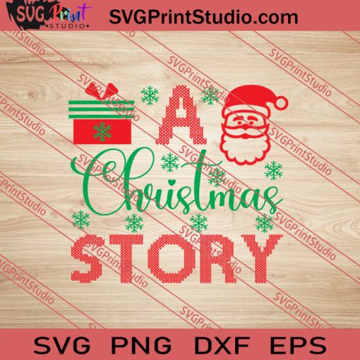 A Christmas Story Santa SVG PNG EPS DXF Silhouette Cut Files
