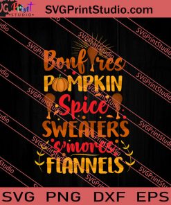 Bonfires Pumpkin Thanksgiving SVG PNG EPS DXF Silhouette Cut Files