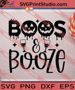Boos And Booze Halloween SVG PNG EPS DXF Silhouette Cut Files