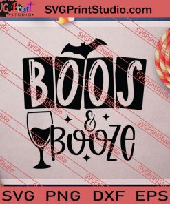 Boos And Booze Halloween SVG PNG EPS DXF Silhouette Cut Files
