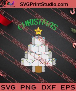 Christmas Tree Toilet Paper SVG PNG EPS DXF Silhouette Cut Files