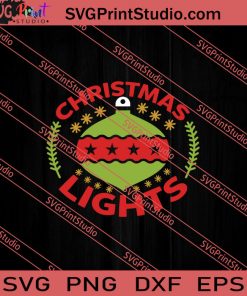 Christmas Lights Merry Christmas SVG PNG EPS DXF Silhouette Cut Files