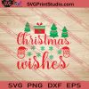 Christmas Wishes X'mas SVG PNG EPS DXF Silhouette Cut Files