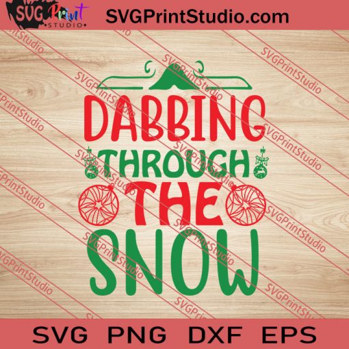 Dabbing Through The Snow Christmas SVG PNG EPS DXF Silhouette Cut Files