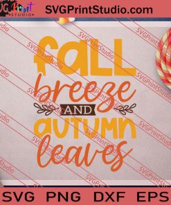 Fall Breefe And Autumn Leaves SVG PNG EPS DXF Silhouette Cut Files