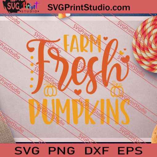 Farm Fresh Pumpkins SVG PNG EPS DXF Silhouette Cut Files