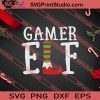 Gamer Elf Christmas SVG PNG EPS DXF Silhouette Cut Files