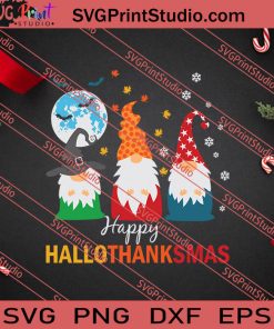 Hallothanksmas Gnomes Halloween Xmas SVG PNG EPS DXF Silhouette Cut Files