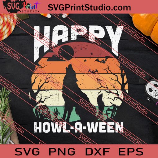 Happy Howlaween Dog Lovers SVG PNG EPS DXF Silhouette Cut Files