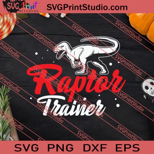 Raptor Trainer Halloween Velociraptor SVG PNG EPS DXF Silhouette Cut Files