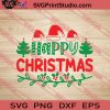Happy Christmas SVG PNG EPS DXF Silhouette Cut Files