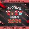 Happy New Year 2021 Reindeer SVG PNG EPS DXF Silhouette Cut Files