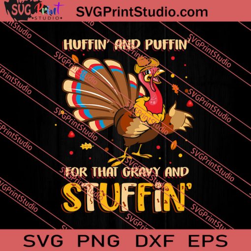 Huffin And Puffin Thanksgiving SVG PNG EPS DXF Silhouette Cut Files