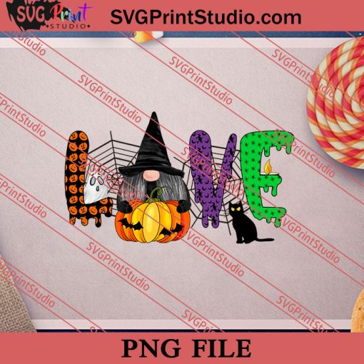Love Gnome Halloween PNG, Halloween Costume PNG Instant Download