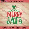 Merry Af Christmas SVG PNG EPS DXF Silhouette Cut Files